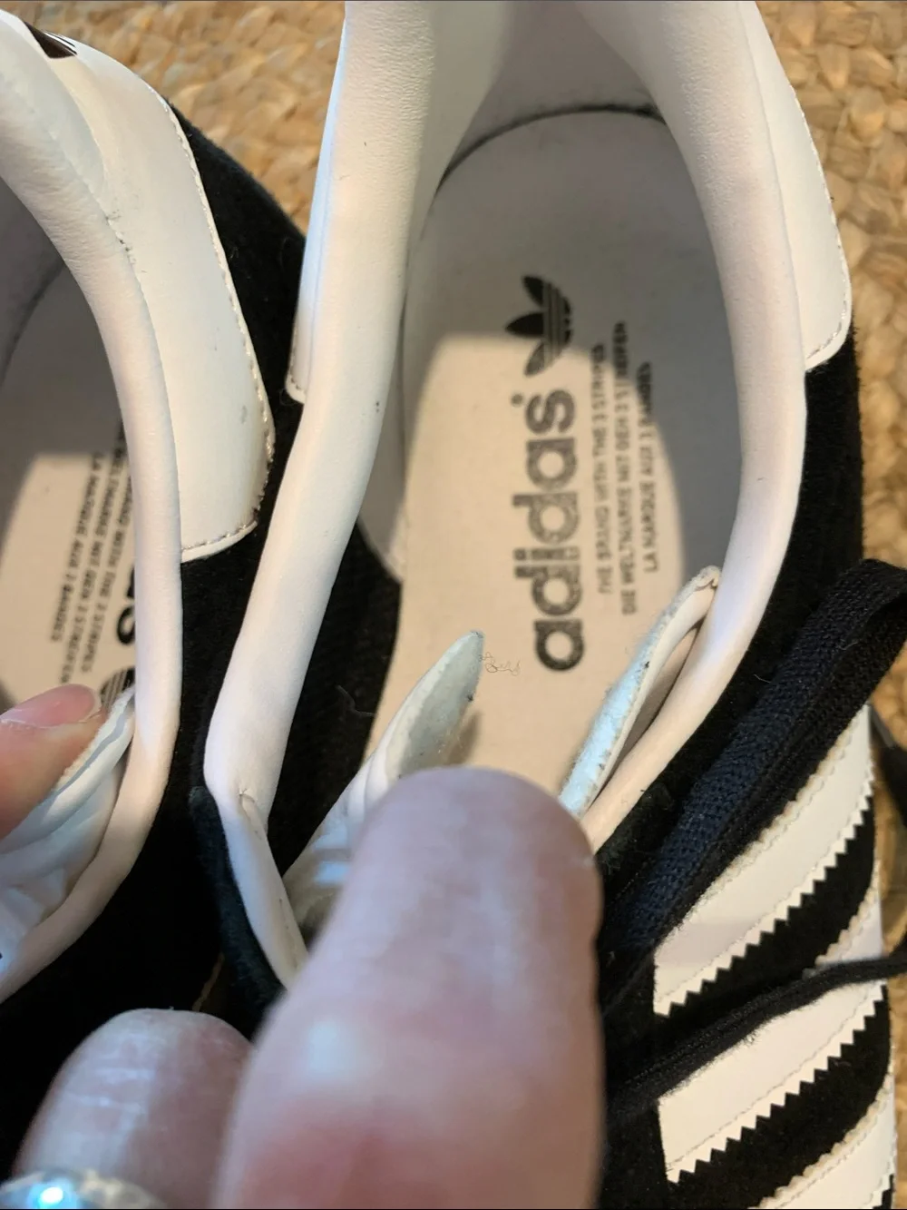 New adidas Black & White Suede Gazelle Trainers